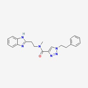 N-[2-(1H-benzimidazol-2-yl)ethyl]-N-methyl-1-(2-phenylethyl)-1H-1,2,3-triazole-4-carboxamide