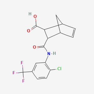 molecular formula C16H13ClF3NO3 B4904542 3-({[2-chloro-5-(trifluoromethyl)phenyl]amino}carbonyl)bicyclo[2.2.1]hept-5-ene-2-carboxylic acid 