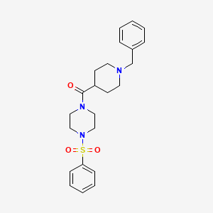 molecular formula C23H29N3O3S B4904550 1-[(1-benzyl-4-piperidinyl)carbonyl]-4-(phenylsulfonyl)piperazine 