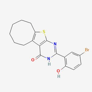 2-(5-bromo-2-hydroxyphenyl)-5,6,7,8,9,10-hexahydrocycloocta[4,5]thieno[2,3-d]pyrimidin-4-ol