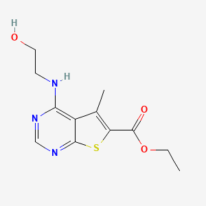 Ethyl 4-(2-hydroxyethylamino)-5-methylthieno[2,3-d]pyrimidine-6-carboxylate