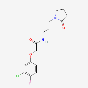 2-(3-chloro-4-fluorophenoxy)-N-[3-(2-oxo-1-pyrrolidinyl)propyl]acetamide