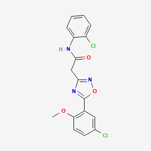 2-[5-(5-chloro-2-methoxyphenyl)-1,2,4-oxadiazol-3-yl]-N-(2-chlorophenyl)acetamide