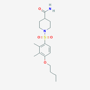 1-[(4-butoxy-2,3-dimethylphenyl)sulfonyl]-4-piperidinecarboxamide