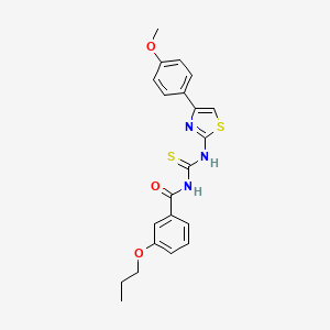 N-({[4-(4-methoxyphenyl)-1,3-thiazol-2-yl]amino}carbonothioyl)-3-propoxybenzamide