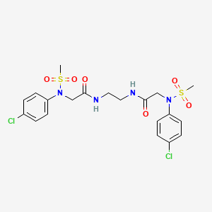 molecular formula C20H24Cl2N4O6S2 B4904649 N,N'-1,2-ethanediylbis{2-[(4-chlorophenyl)(methylsulfonyl)amino]acetamide} 