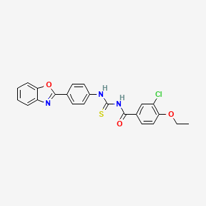 N-({[4-(1,3-benzoxazol-2-yl)phenyl]amino}carbonothioyl)-3-chloro-4-ethoxybenzamide