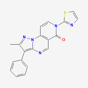 molecular formula C19H13N5OS B4904658 2-methyl-3-phenyl-7-(1,3-thiazol-2-yl)pyrazolo[1,5-a]pyrido[3,4-e]pyrimidin-6(7H)-one 