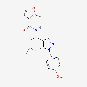 N-[1-(4-methoxyphenyl)-6,6-dimethyl-4,5,6,7-tetrahydro-1H-indazol-4-yl]-2-methyl-3-furamide