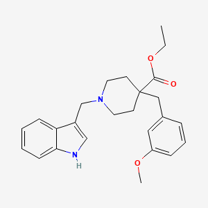 ethyl 1-(1H-indol-3-ylmethyl)-4-(3-methoxybenzyl)-4-piperidinecarboxylate