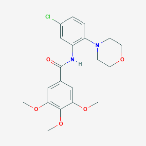 molecular formula C20H23ClN2O5 B490471 N-[5-chloro-2-(4-morpholinyl)phenyl]-3,4,5-trimethoxybenzamide CAS No. 724449-73-4