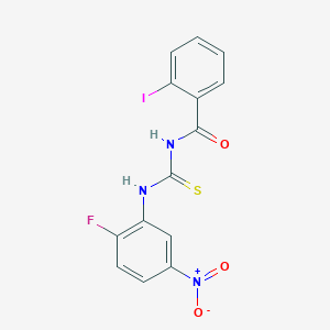 N-{[(2-fluoro-5-nitrophenyl)amino]carbonothioyl}-2-iodobenzamide