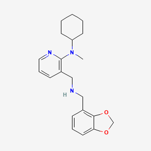 3-{[(1,3-benzodioxol-4-ylmethyl)amino]methyl}-N-cyclohexyl-N-methyl-2-pyridinamine