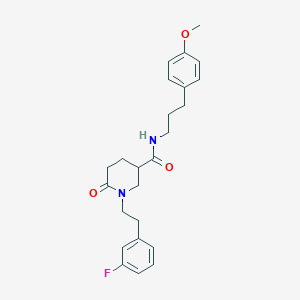 1-[2-(3-fluorophenyl)ethyl]-N-[3-(4-methoxyphenyl)propyl]-6-oxo-3-piperidinecarboxamide