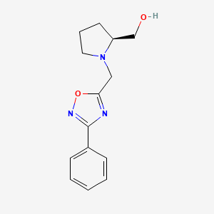 {(2S)-1-[(3-phenyl-1,2,4-oxadiazol-5-yl)methyl]-2-pyrrolidinyl}methanol