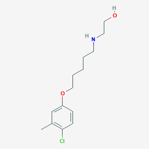 molecular formula C14H22ClNO2 B4904744 2-{[5-(4-chloro-3-methylphenoxy)pentyl]amino}ethanol 