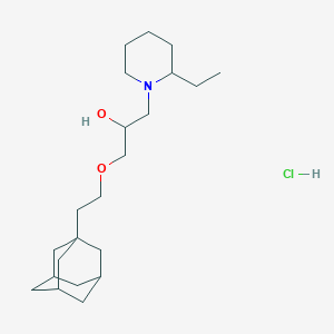 molecular formula C22H40ClNO2 B4904748 1-[2-(1-adamantyl)ethoxy]-3-(2-ethyl-1-piperidinyl)-2-propanol hydrochloride 