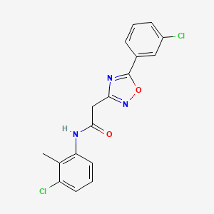 molecular formula C17H13Cl2N3O2 B4904751 N-(3-chloro-2-methylphenyl)-2-[5-(3-chlorophenyl)-1,2,4-oxadiazol-3-yl]acetamide 