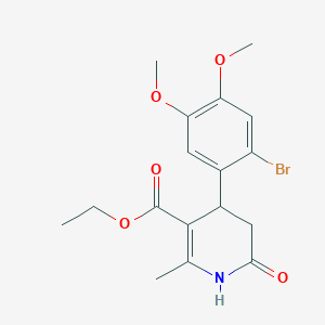 Ethyl 4-(2-bromo-4,5-dimethoxyphenyl)-2-methyl-6-oxo-1,4,5,6-tetrahydropyridine-3-carboxylate