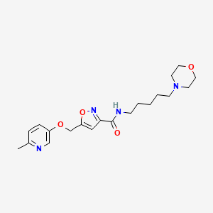 5-{[(6-methyl-3-pyridinyl)oxy]methyl}-N-[5-(4-morpholinyl)pentyl]-3-isoxazolecarboxamide