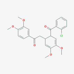 2-[6-(2-chlorobenzoyl)-3,4-dimethoxy-2,4-cyclohexadien-1-yl]-1-(3,4-dimethoxyphenyl)ethanone