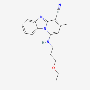 1-[(3-ethoxypropyl)amino]-3-methylpyrido[1,2-a]benzimidazole-4-carbonitrile