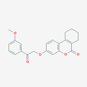 molecular formula C22H20O5 B4904789 3-[2-(3-methoxyphenyl)-2-oxoethoxy]-7,8,9,10-tetrahydro-6H-benzo[c]chromen-6-one 