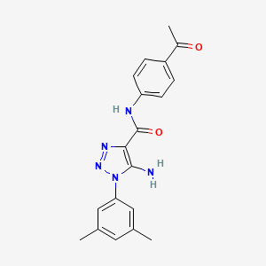 molecular formula C19H19N5O2 B4904797 N-(4-acetylphenyl)-5-amino-1-(3,5-dimethylphenyl)-1H-1,2,3-triazole-4-carboxamide 