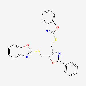 2,2'-[(2-phenyl-1,3-oxazole-4,5-diyl)bis(methylenethio)]bis-1,3-benzoxazole