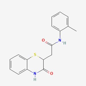 molecular formula C17H16N2O2S B4904856 N-(2-methylphenyl)-2-(3-oxo-3,4-dihydro-2H-1,4-benzothiazin-2-yl)acetamide 