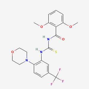 2,6-dimethoxy-N-({[2-(4-morpholinyl)-5-(trifluoromethyl)phenyl]amino}carbonothioyl)benzamide