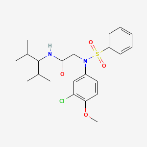 N~2~-(3-chloro-4-methoxyphenyl)-N~1~-(1-isopropyl-2-methylpropyl)-N~2~-(phenylsulfonyl)glycinamide