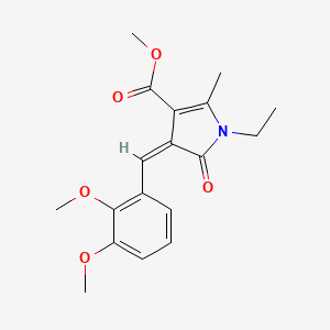 methyl (4Z)-4-(2,3-dimethoxybenzylidene)-1-ethyl-2-methyl-5-oxo-4,5-dihydro-1H-pyrrole-3-carboxylate