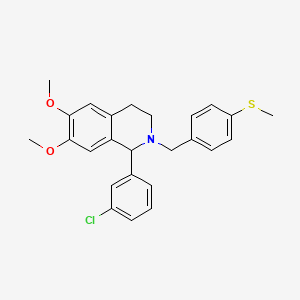 1-(3-chlorophenyl)-6,7-dimethoxy-2-[4-(methylthio)benzyl]-1,2,3,4-tetrahydroisoquinoline