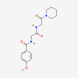 4-methoxy-N-(2-oxo-2-{[2-oxo-2-(1-piperidinyl)ethyl]amino}ethyl)benzamide