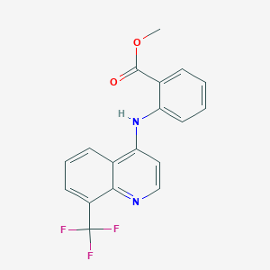 molecular formula C18H13F3N2O2 B049049 Methyl 2-{[8-(trifluoromethyl)quinolin-4-yl]amino}benzoate CAS No. 23779-98-8