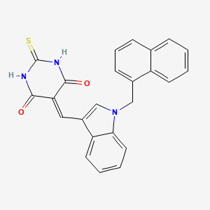 5-{[1-(1-naphthylmethyl)-1H-indol-3-yl]methylene}-2-thioxodihydro-4,6(1H,5H)-pyrimidinedione