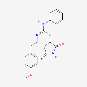 2,5-dioxo-3-pyrrolidinyl N-[2-(4-methoxyphenyl)ethyl]-N'-phenylimidothiocarbamate