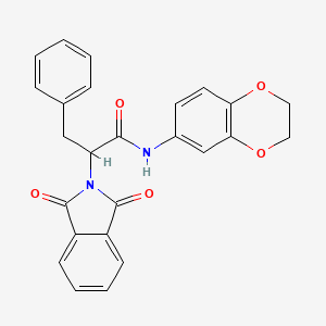 N-(2,3-dihydrobenzo[b][1,4]dioxin-6-yl)-2-(1,3-dioxoisoindolin-2-yl)-3-phenylpropanamide