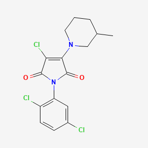 molecular formula C16H15Cl3N2O2 B4904969 3-chloro-1-(2,5-dichlorophenyl)-4-(3-methyl-1-piperidinyl)-1H-pyrrole-2,5-dione 