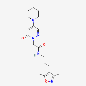 N-[3-(3,5-dimethyl-1,2-oxazol-4-yl)propyl]-2-(6-oxo-4-piperidin-1-ylpyridazin-1-yl)acetamide