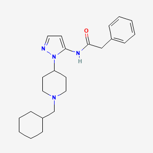 N-{1-[1-(cyclohexylmethyl)-4-piperidinyl]-1H-pyrazol-5-yl}-2-phenylacetamide