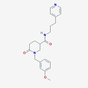 1-(3-methoxybenzyl)-6-oxo-N-[3-(4-pyridinyl)propyl]-3-piperidinecarboxamide