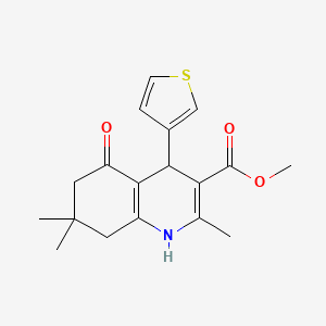 Methyl 2,7,7-trimethyl-5-oxo-4-(thiophen-3-yl)-1,4,5,6,7,8-hexahydroquinoline-3-carboxylate