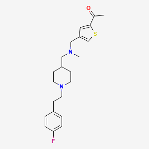 molecular formula C22H29FN2OS B4905041 1-(4-{[({1-[2-(4-fluorophenyl)ethyl]-4-piperidinyl}methyl)(methyl)amino]methyl}-2-thienyl)ethanone 