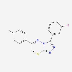 3-(3-fluorophenyl)-6-(4-methylphenyl)-7H-[1,2,4]triazolo[3,4-b][1,3,4]thiadiazine