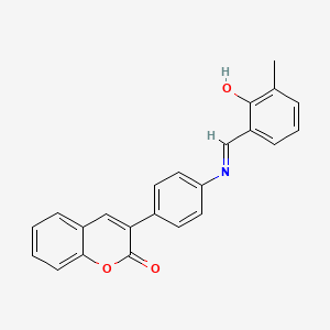 3-{4-[(2-hydroxy-3-methylbenzylidene)amino]phenyl}-2H-chromen-2-one