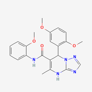 molecular formula C22H23N5O4 B4905103 7-(2,5-dimethoxyphenyl)-N-(2-methoxyphenyl)-5-methyl-4,7-dihydro[1,2,4]triazolo[1,5-a]pyrimidine-6-carboxamide 