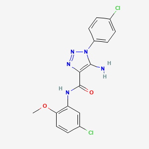 5-amino-N-(5-chloro-2-methoxyphenyl)-1-(4-chlorophenyl)triazole-4-carboxamide