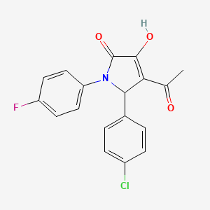 4-acetyl-5-(4-chlorophenyl)-1-(4-fluorophenyl)-3-hydroxy-1,5-dihydro-2H-pyrrol-2-one